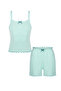 Girl's Cotton Bowknot Strap Shorts Pajama Set - 5