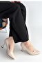 Ulba Beige Leather Stiletto Shoes - 2