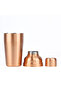 Premium 3-Piece Copper-Plated Stainless Steel Cocktail Shaker - 11oz (330ml) - 3