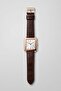 Men's Milano Square Leather Cord Wristwatch Brown - 2