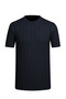 Men's Crew Neck Patterned Short Sleeve Summer Knitwear Navy Blue T-Shirt Classic Pattern - 5315 - 2