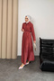 Quenn Model Coupra Model Fabric Belt Detailed Dress - 7