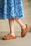 Women's Thick Sole Double Strap Buckle Slippers with Gold Detail Comfortable Daily Platform Summer Stylish Slippers - 8