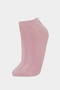 F5633Axkr1 Multicolored Women's 5-Piece Cotton Booties Socks - 5