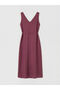 Pink V-Neck Modal Blend Dress - 6