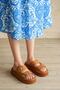 Women's Thick Sole Double Strap Buckle Slippers with Gold Detail Comfortable Daily Platform Summer Stylish Slippers - 4
