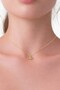 Steel Necklace with Eye Figure and Zircon Stone – Minimalist Women's Necklace with Evil Eye Detail