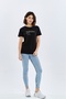 O Neck Relaxed Fit Women's T-Shirt İnfinite Black - 4