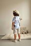 Boys' New Season Leaf Pattern Shirt Shorts Lower and Upper Set - 4