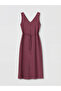 Pink V-Neck Modal Blend Dress - 5