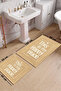 Matted 2-Piece Bath Mat, Non-Slip Base, Washable 60X100 50X60 cm - 2