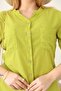 Plus Size Linen Shirt with Lace Detail on the Back - 6
