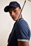 N6472Aznv112 Navy Blue Women's Cotton Cap Hat