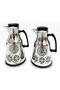Silver & Black Arabic Text Design Luxury Vacuum Flask for Serving Tea & Coffee 700ML-1L