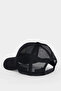 B7998Axbk27 Black Men's Label Printed Woven Baseball Basketball Cap - 4
