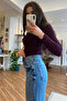 Dark Blue Straight Lycra Jean - 4