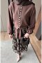 Lined Asymmetrical Cut Tulle Skirt with Elastic Waist and Segments - 2