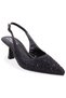 Dza07-1240A87 Black Stone 7 cm Stiletto Heel U Evening Dress Women's Shoes