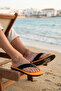 Men's Orange Flip-Flops Comfortable Sole Sandals Stylish Lightweight Daily Beach Slippers with Comfortable Straps - 5