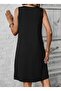 Women's Strappy Round Neck Front Pleated Short Aerobin Dress - 3