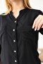 Plus Size Linen Shirt with Lace Detail on the Back - 5