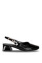 Çpç027 Black Patent Leather Women's Heeled Shoes - 2