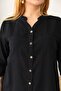 Plus Size Lace Linen Shirt with Collar and Ruffles - 7
