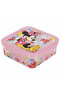Medium Square Food Storage Container – 500 ml Plastic Transparent Mickey Mouse Design