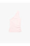 Cotton Camisole One-Shoulder Sleeveless Blouse - 4