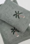 100% Cotton Embroidered 2-Piece Towel Set – (Hand & Bath Towel Combination) - 2