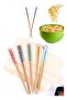 5 Pairs Colorful Sakura Patterned Chopsticks, Chinese-Korean Chopsticks, Sushi Chopsticks, Noodle Chopsticks (10 Pieces) - 2