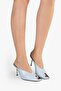 Women's Selia Baby Blue Leather Heeled Slippers - 4