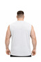 Men's Large Size White Zero Sleeve Skate T-Shirt 3Xl-4Xl-5Xl-6Xl - 2