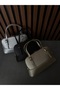 Women's Black Glittery Stylish Mini Size Hand and Crossbody Bag - 4