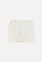 Women's Off-White Ribbed Stitched Button Detailed Shorts - 5