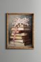 Cherry Blossoms on Books - Vintage Patterned Frame - Thin Model