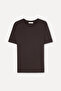 Men's Brown Comfort Fit Crew Neck T-Shirt - 5