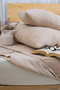 100% Cotton 2 Layer Muslin Elastic Sheet Set Natural Woven /Single - Double - King Size - 5