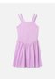 Girl's Ribbed Knit Dress Lilac 6916