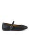Genuine Leather Black Women's Ballerina Shoes - Z263011