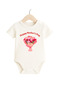 Mother's Day Printed Baby Bodysuit 100% Cotton Short Sleeve Snap Fastener Baby Bodysuit with Happy Mother's Day Written