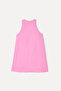 Women's Pink A-Form Sleeveless Linen Mini Dress - 2