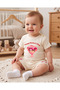 Mother's Day Printed Baby Bodysuit 100% Cotton Short Sleeve Snap Fastener Baby Bodysuit with Happy Mother's Day Written - 2