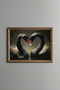 The Love of Black Swans - Vintage Patterned Frame - Slim Model