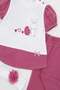 Baby girl 3-piece heart & bunny embroidered bandana top & bottom set - summer 100% cotton - 0-3-6-9 months - 3