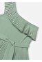 Girl's Pleated Chiffon Short Shorts Jumpsuit Mint 6870 - 5