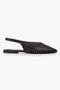 Women's Selira Brown Leather Perforated Ballerinas - 3