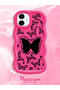 Samsung Galaxy A06 Compatible Shockproof Simple Red Silicone Phone Case Butterfly Pattern - 2