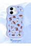 Infinix Smart 9 Compatible Shockproof Simple Blue Silicone Phone Case Cover Flower Pattern - 2