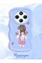 Redmi A4 Compatible Shockproof Simple Blue Silicone Phone Case Girl Pattern - 2